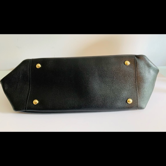 Authentic black large Coach leather tote - Picture 11 of 13